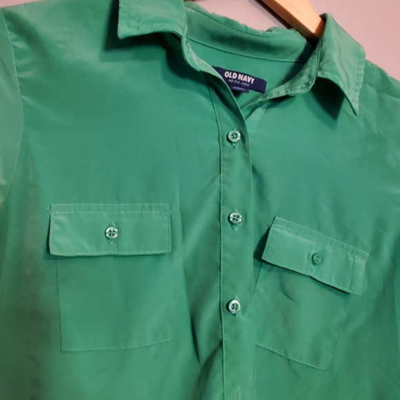 Teal Old Navy Blouse Business Casual - Size S - Picture 4 of 9